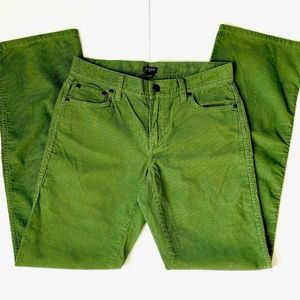 J Crew womens favorite fit corduroy pants green